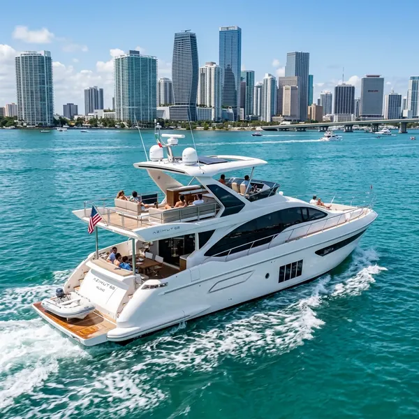 Azimut 68 Flybridge luxury motor yacht for charter in Miami