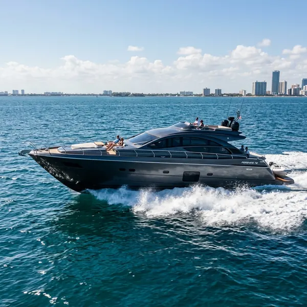 Pershing 72 luxury motor yacht for charter in Miami