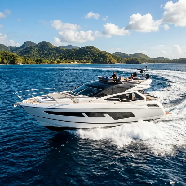 Sunseeker Predator 68 luxury motor yacht for charter in Caribbean